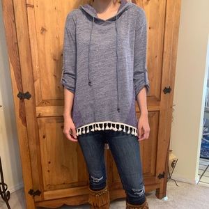 Hayden slouchy hooded top